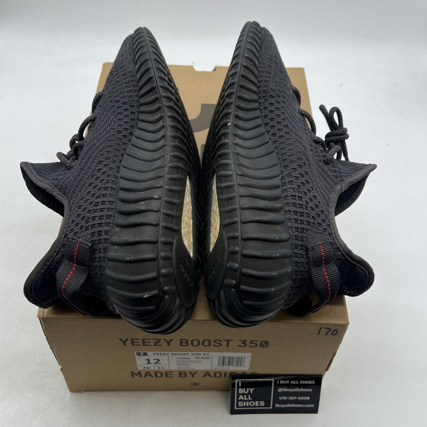 Size 12 - adidas Yeezy Boost 350 V2 Low Black Non-Reflective (FU9006)