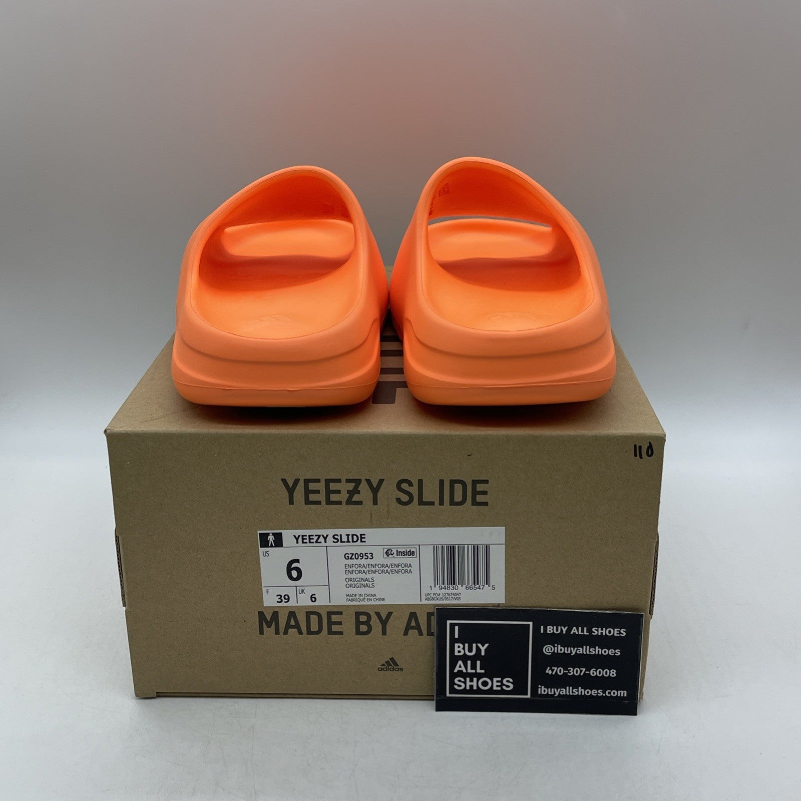 Size 6 - adidas Yeezy Slide Orange Enflame (GZ0953)