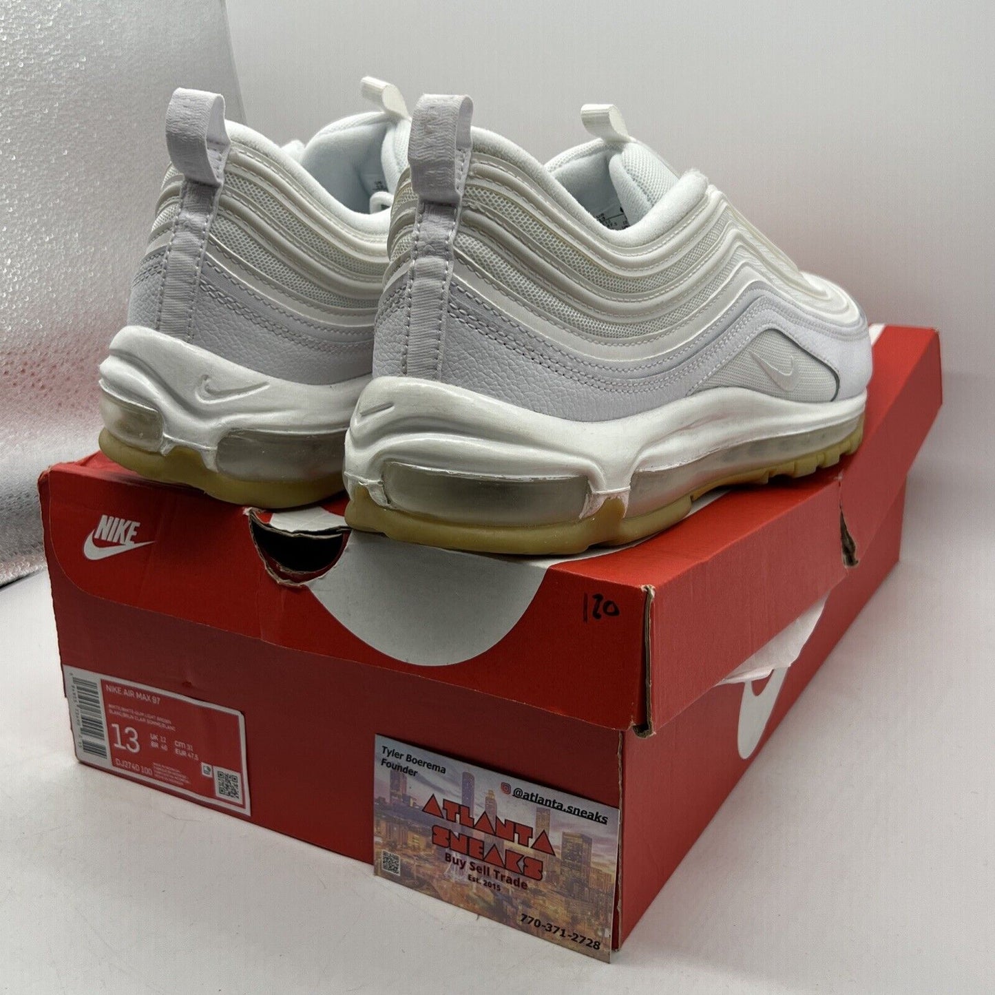 Size 13 - Nike Air Max 97 White Gum (DJ2740-100)