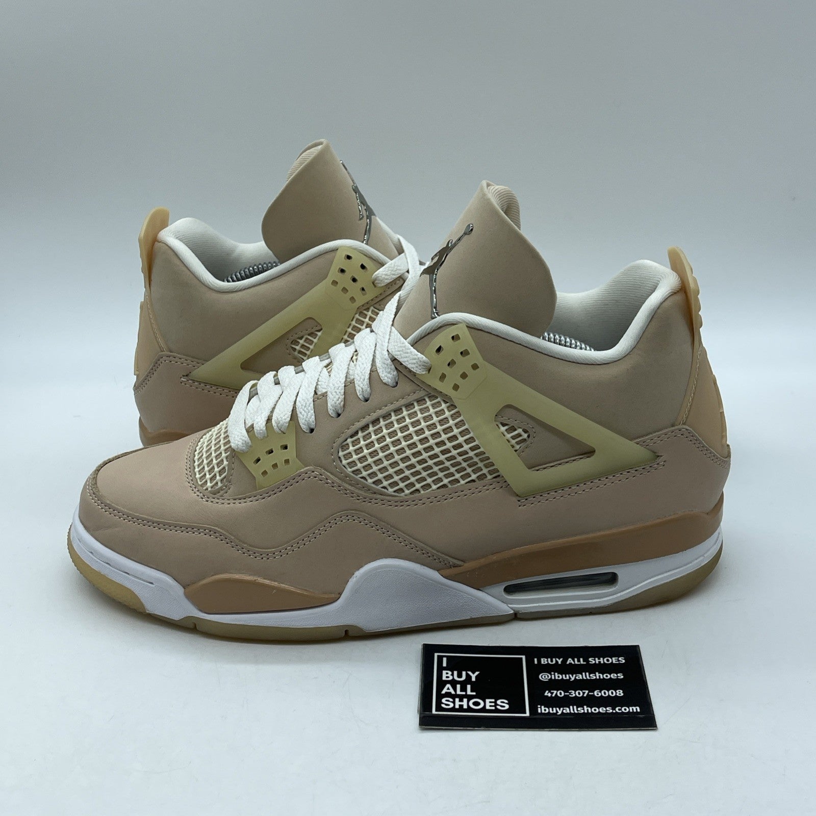 Size 11.5W - Air Jordan 4 Retro Shimmer Pink Silver Suede Leather (DJ0675-200)