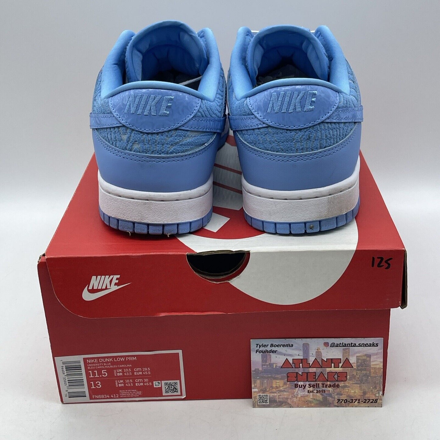 Size 11.5 - Nike Dunk Premium Low Topography - University Blue (FN6834-412)