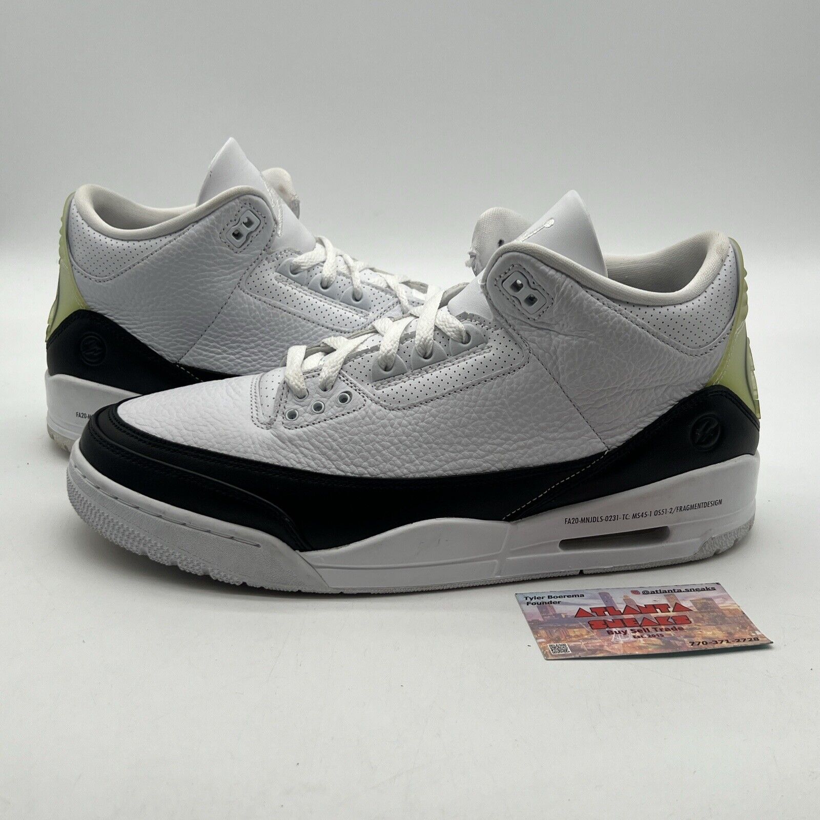 Size 12 - Jordan 3 Retro SP x Fragment Design Mid White Black (DA3595-100)