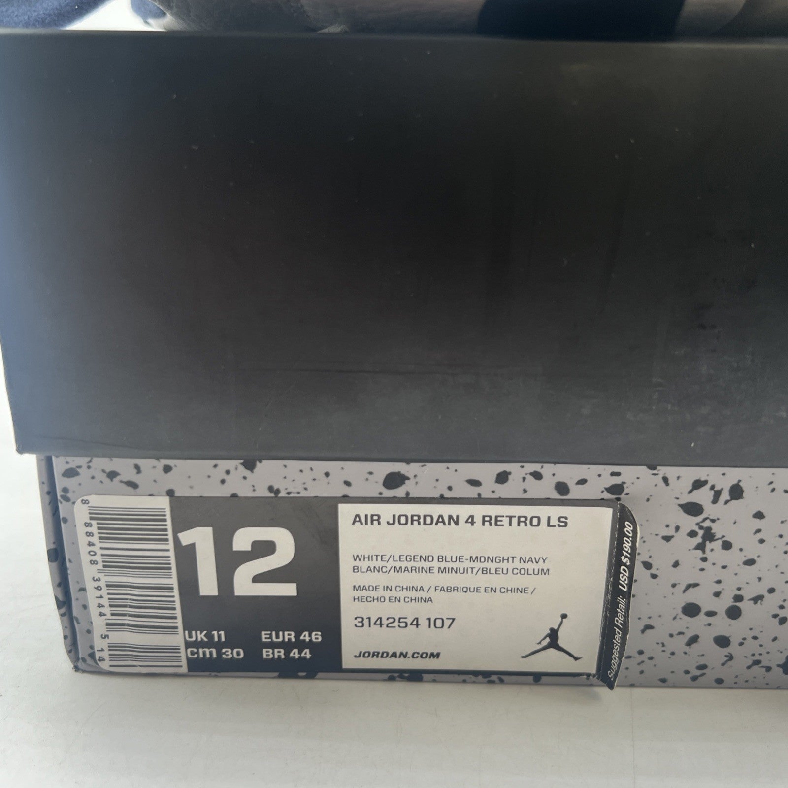 Size 12 - Air Jordan 4 Retro LS Columbia (314254-107)