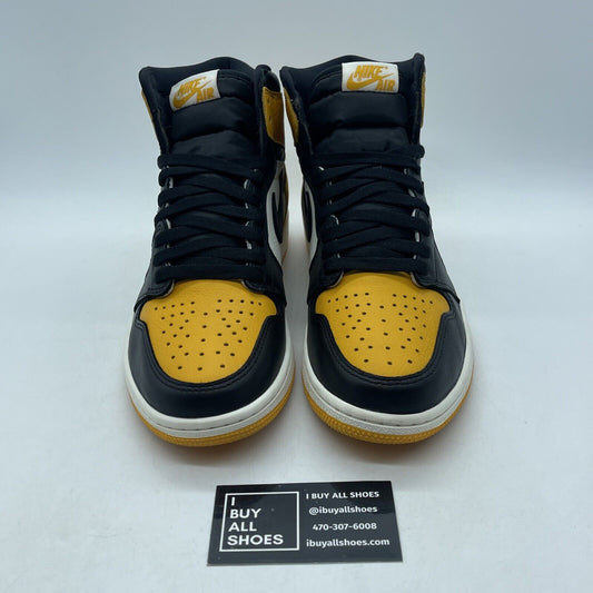 Size 8.5 - Jordan 1 Retro OG High Yellow Toe Black White Leather (555088-711)