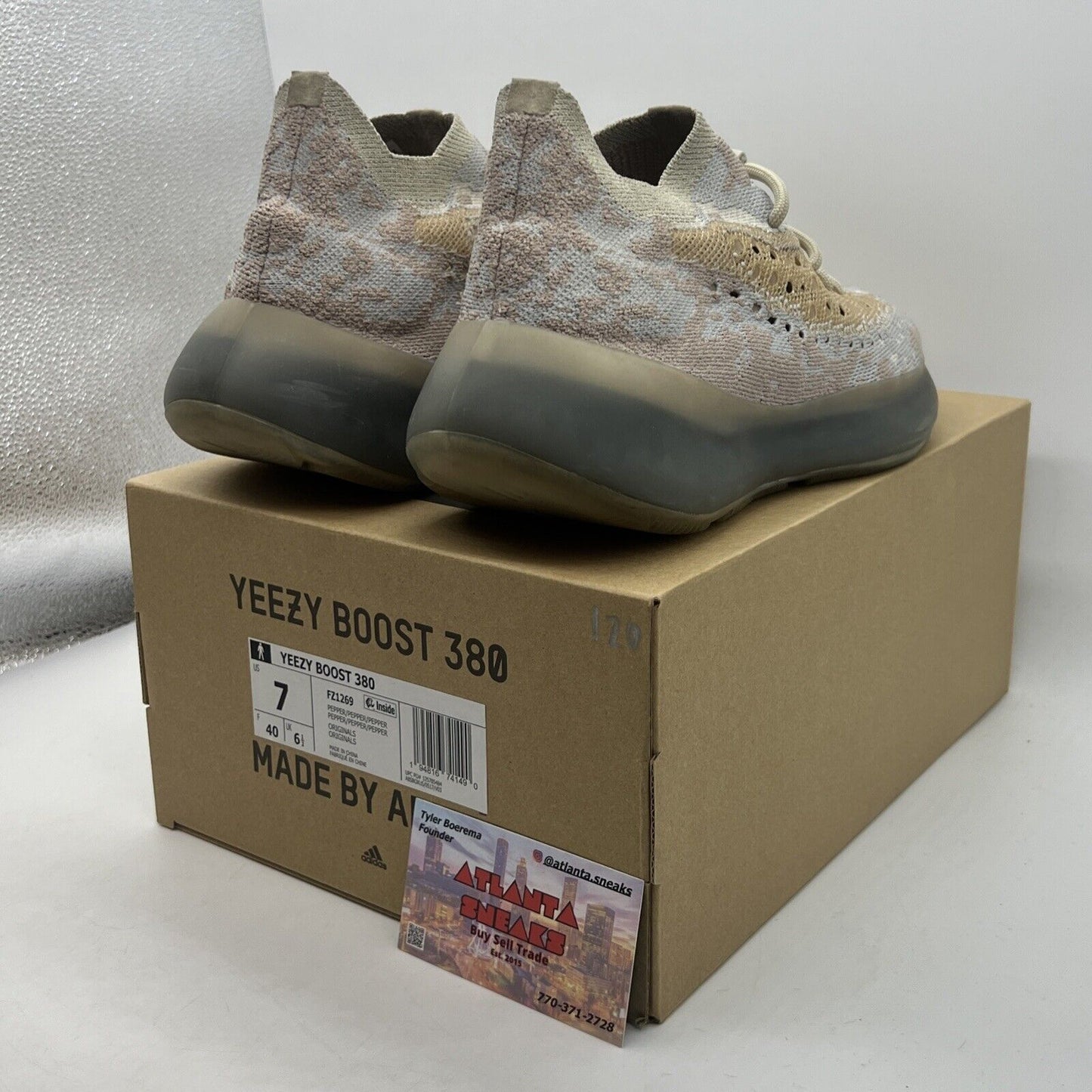 Size 7 - adidas Yeezy Boost 380 Pepper Non-Reflective (FZ1269)