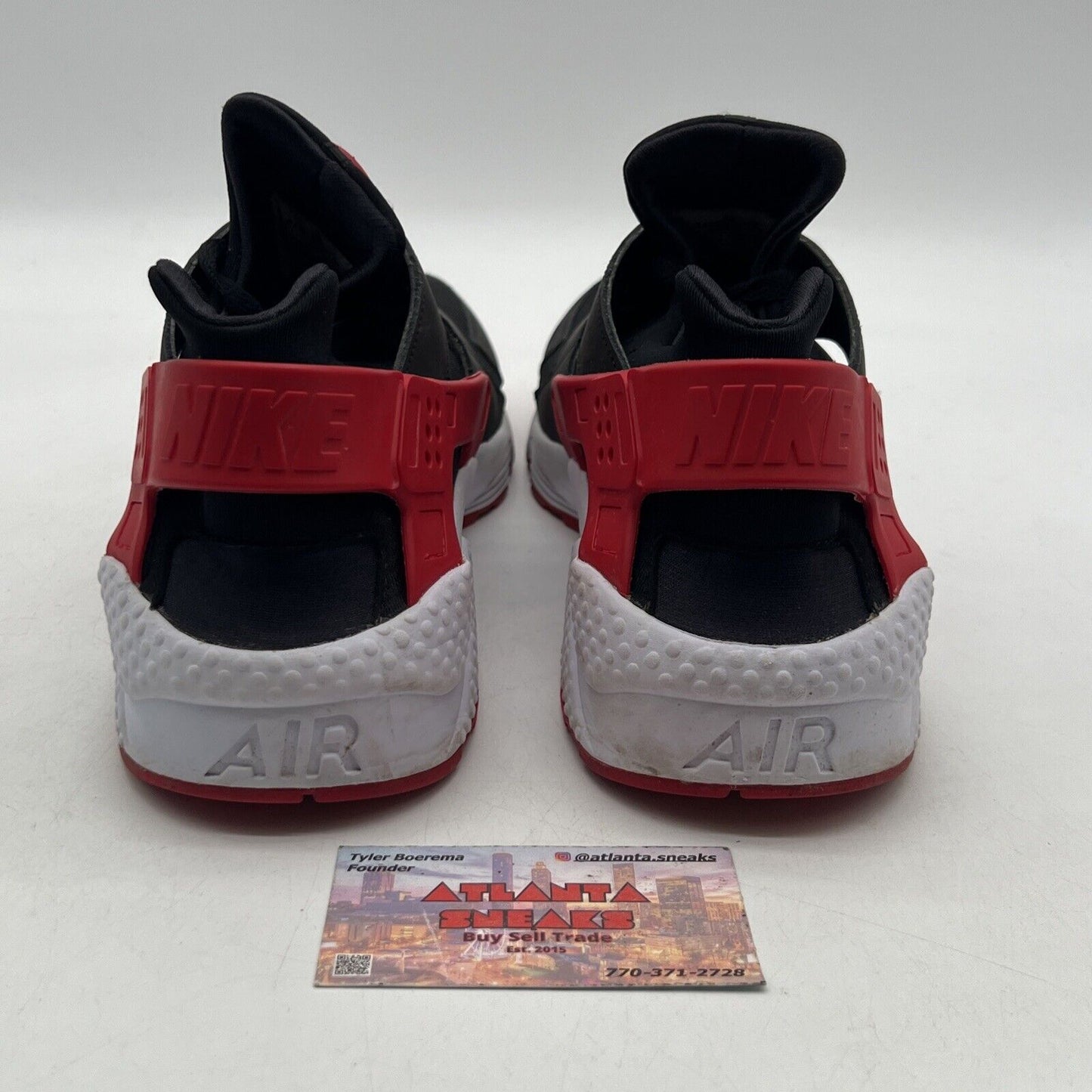 Size 12.5 - Nike Air Huarache Nike ID Black Red White (777330-972)