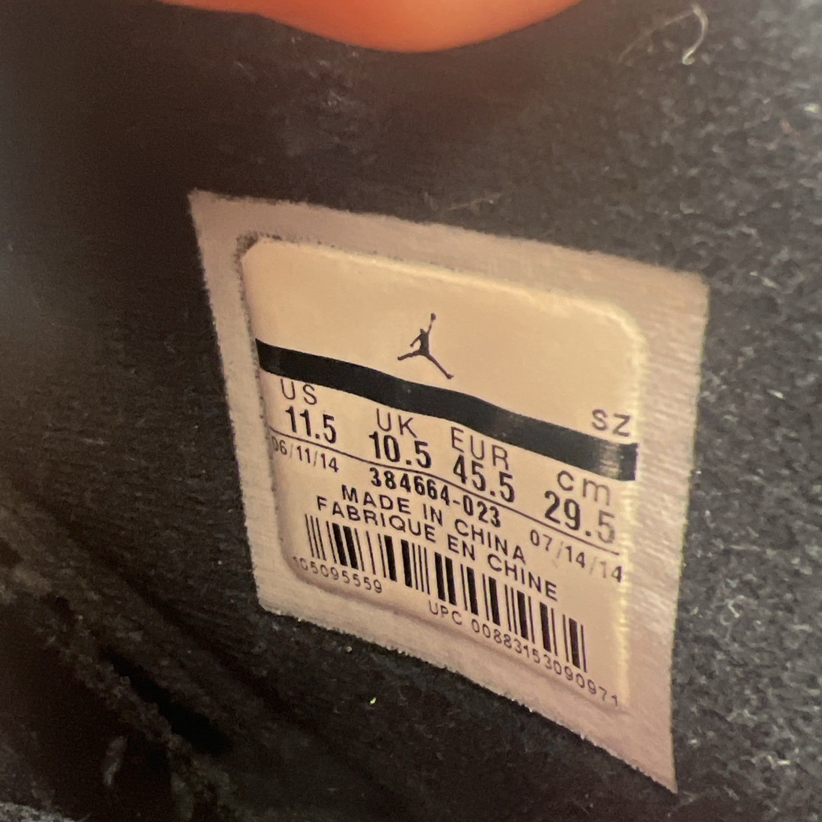 Size 11.5 - Air Jordan 6 Retro Infrared Black 2014 (384664-023)