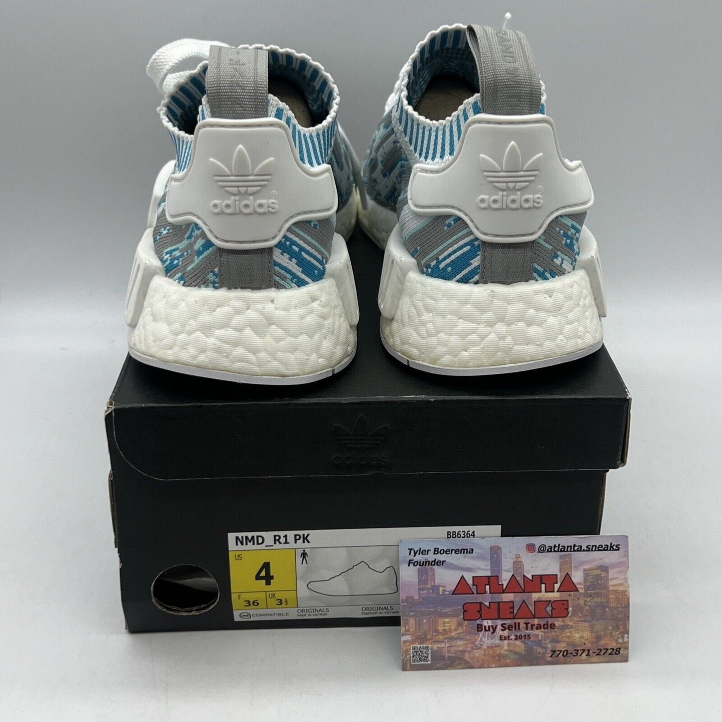 Size 4 - adidas Sneakersnstuff x NMD_R1 Primeknit Datamosh Brand New Og All DS