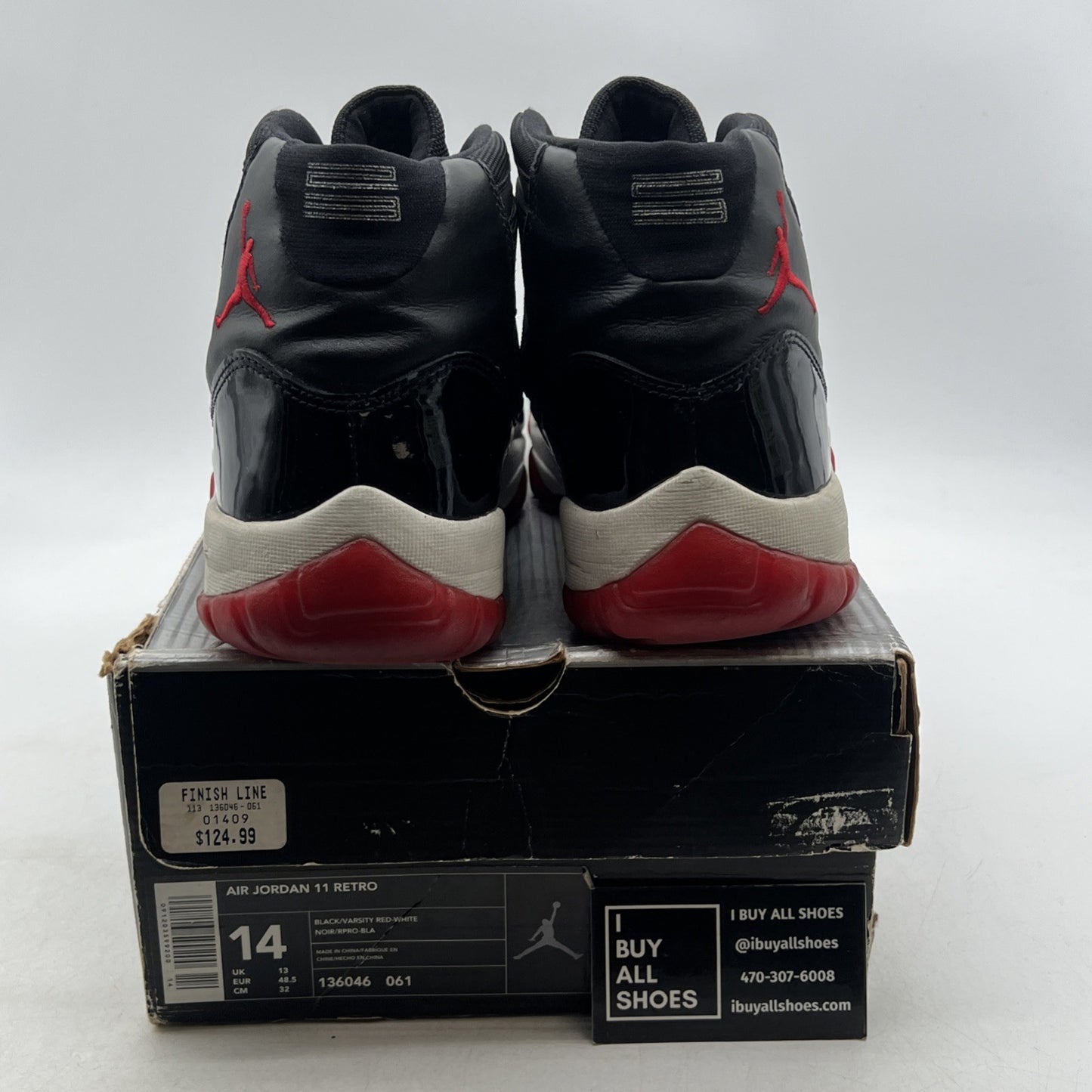 Size 14 - Air Jordan 11 Retro 2001 Bred (136046-061)