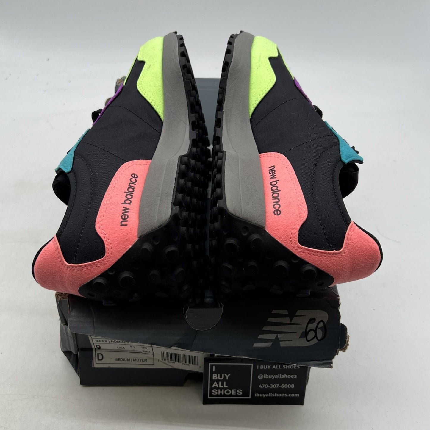 Size 9 - New Balance 327 Black Multi-Color (MS327EA)