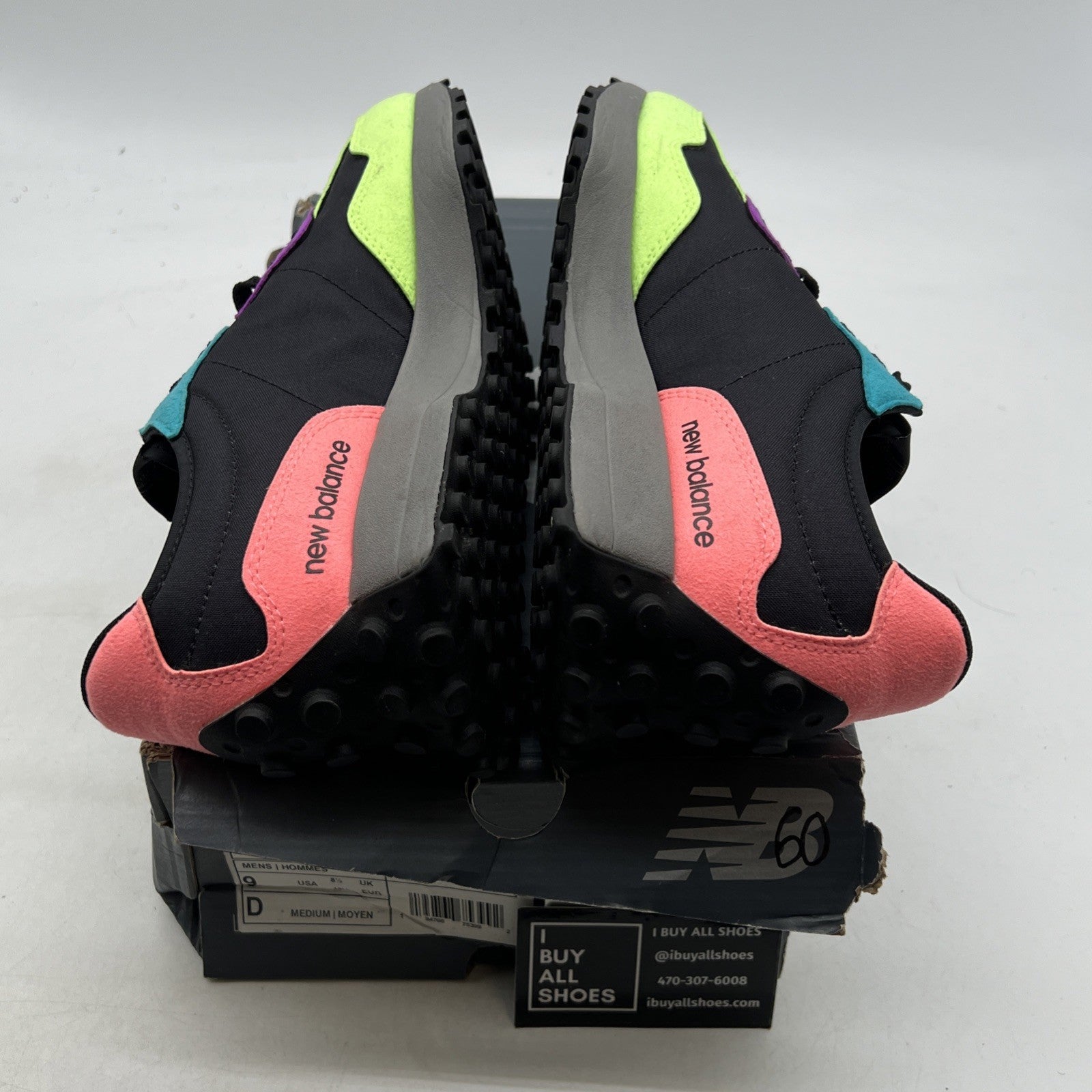 Size 9 - New Balance 327 Black Multi-Color (MS327EA)