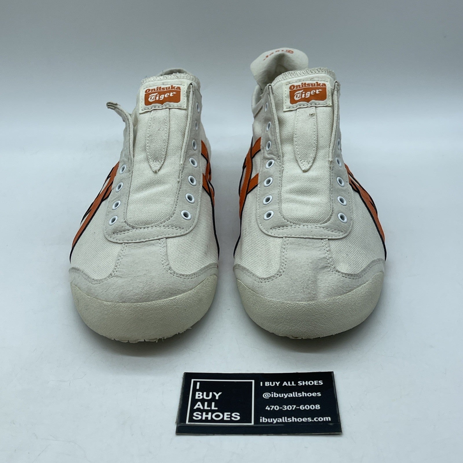 Size 13 - Mexico 66 Slip-on Birch Orange Tan White Suede Leather (1183A360)