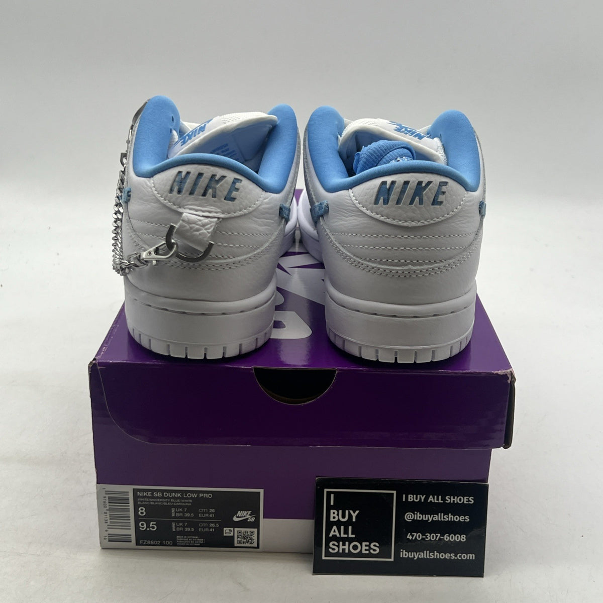 Size 8 - Nicole Hause x Nike Dunk Pro SB Low White University Blue (FZ8802-100)