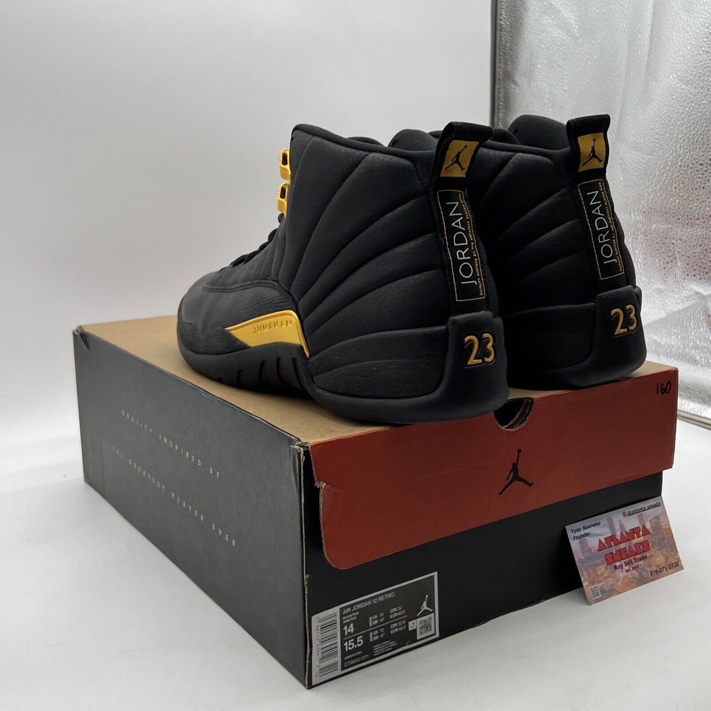 Size 14 - Jordan 12 Retro Mid Black Taxi (CT8013-071)