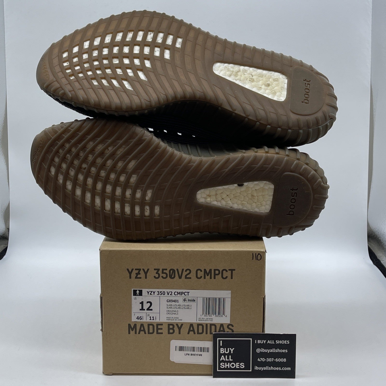 Size 12 - adidas Yeezy Boost 350 V2 CMPCT Slate Blue Grey Suede (GX9401)