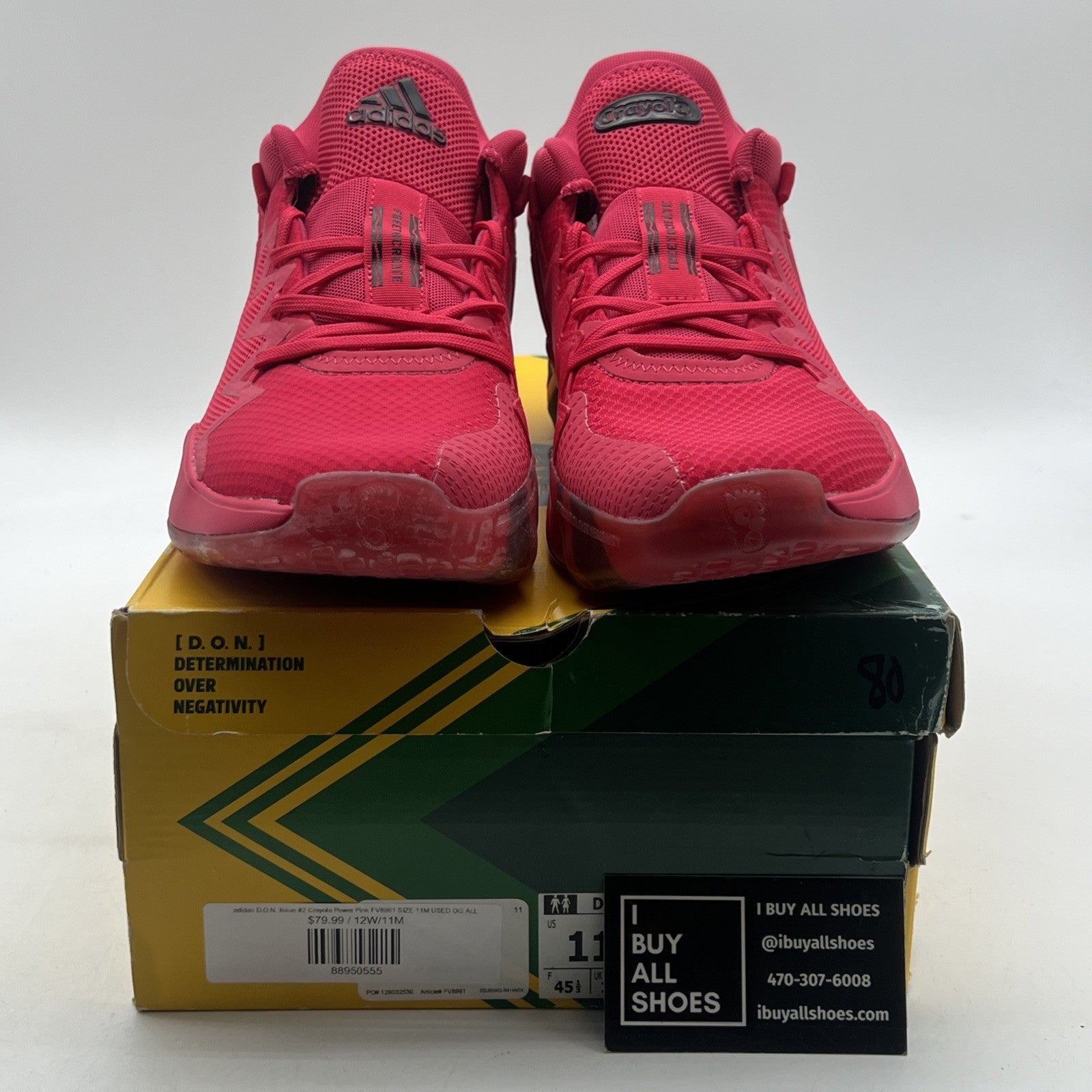 Size 11 - adidas Crayola x D.O.N. Issue #2 Power Pink (FV8961)