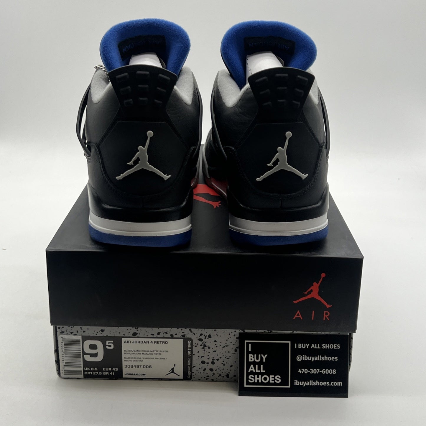 Size 9.5 - Air Jordan 4 Retro Motorsports Alternate 2017 (308497-006)