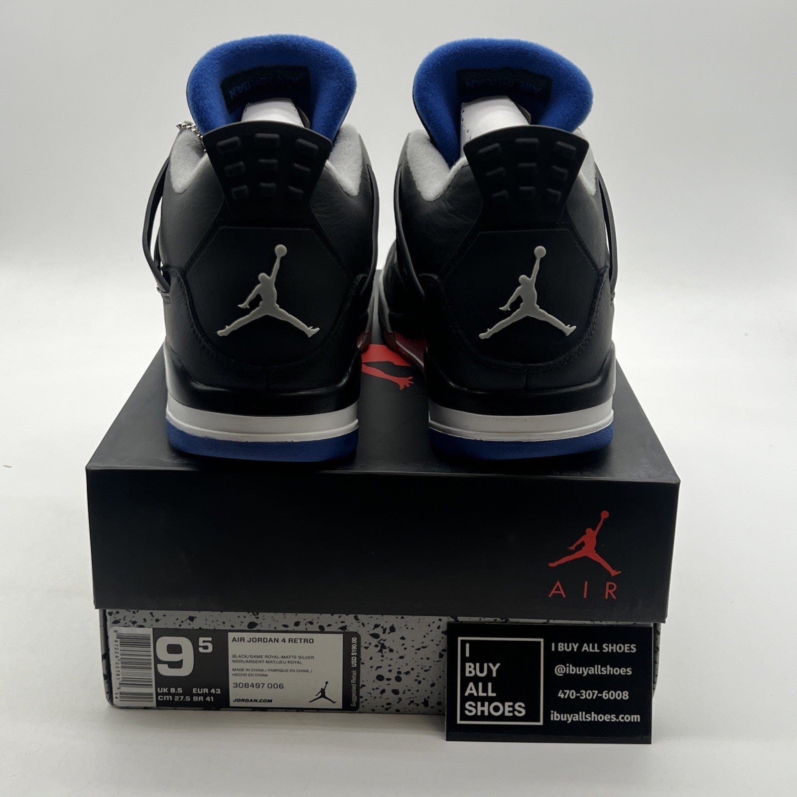 Size 9.5 - Air Jordan 4 Retro Motorsports Alternate 2017 (308497-006)