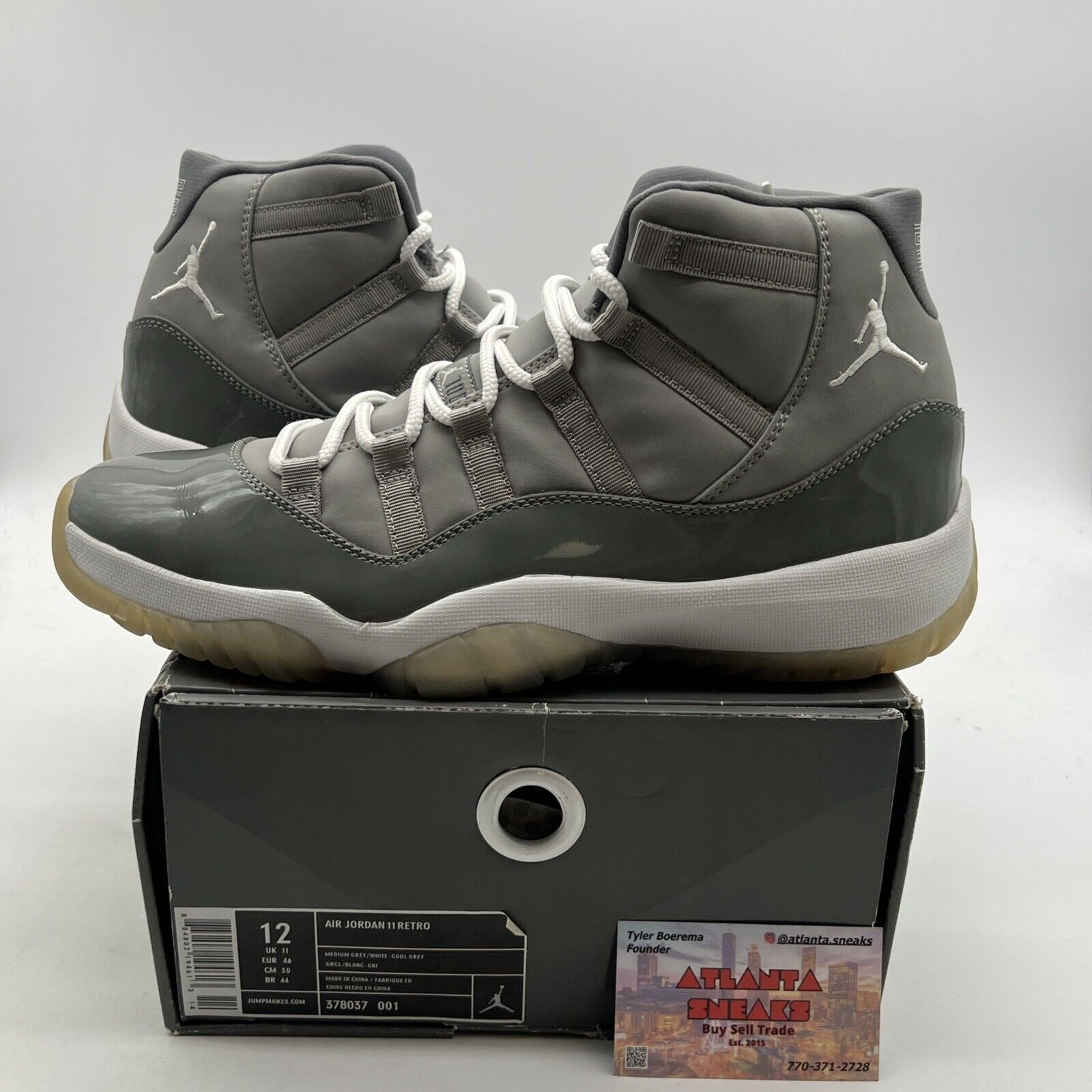 Size 12 - Air Jordan 11 Retro 2010 Cool Grey (378037-001)