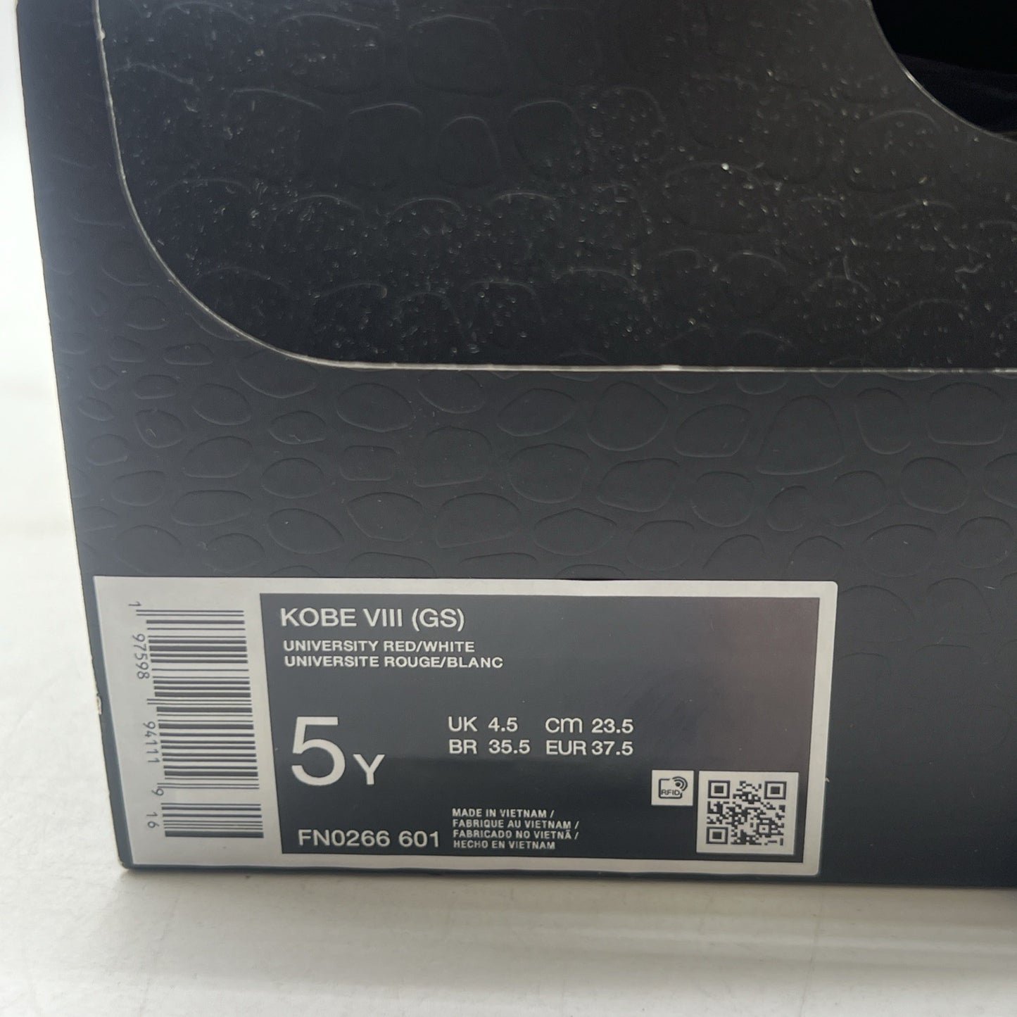 Size 5Y - Nike Kobe 8 University Red Basketball Sneakers (FN0266-601)