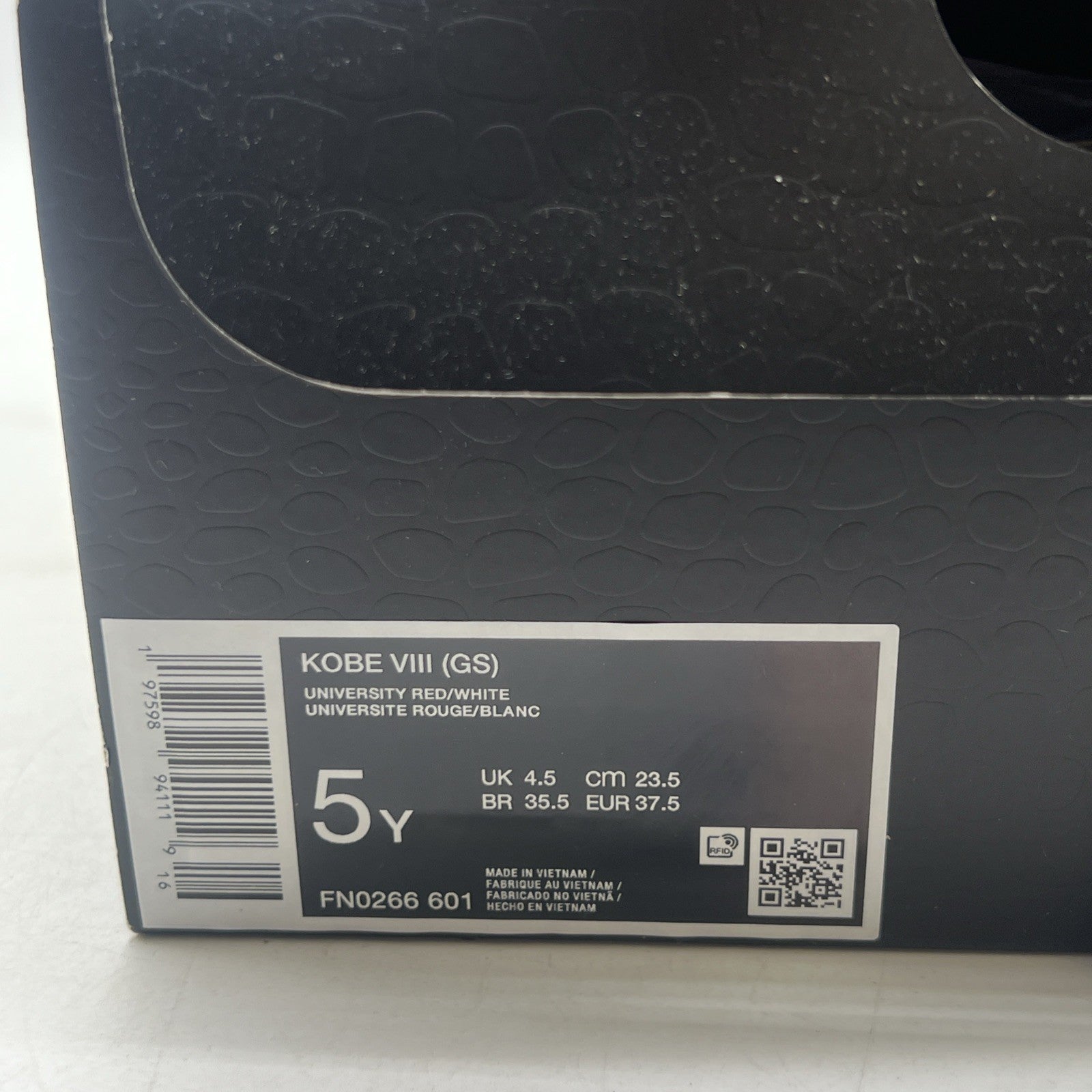 Size 5Y - Nike Kobe 8 University Red Basketball Sneakers (FN0266-601)