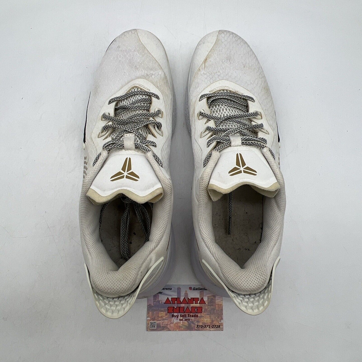 Size 12 - Nike Mamba Fury White Metallic Gold Black (CZ8770-100)