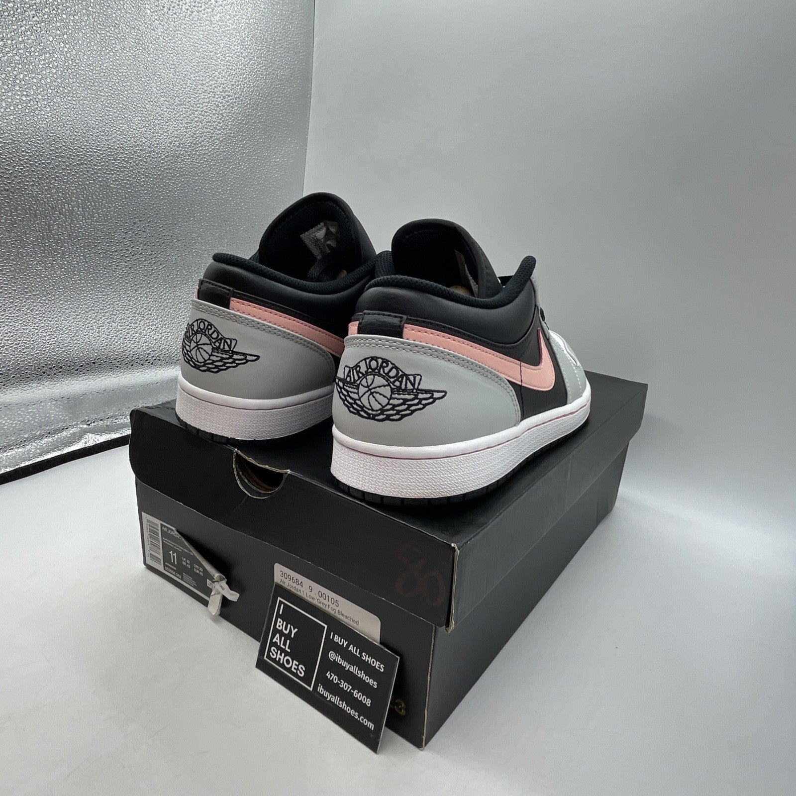 Size 11 - Air Jordan 1 Low Grey Fog Bleached Coral (553558-062)
