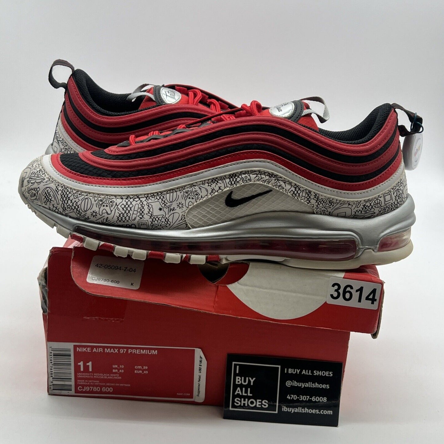 Size 11 - Nike Jayson Tatum x Air Max 97 Saint Louis Roots (CJ9780-600)