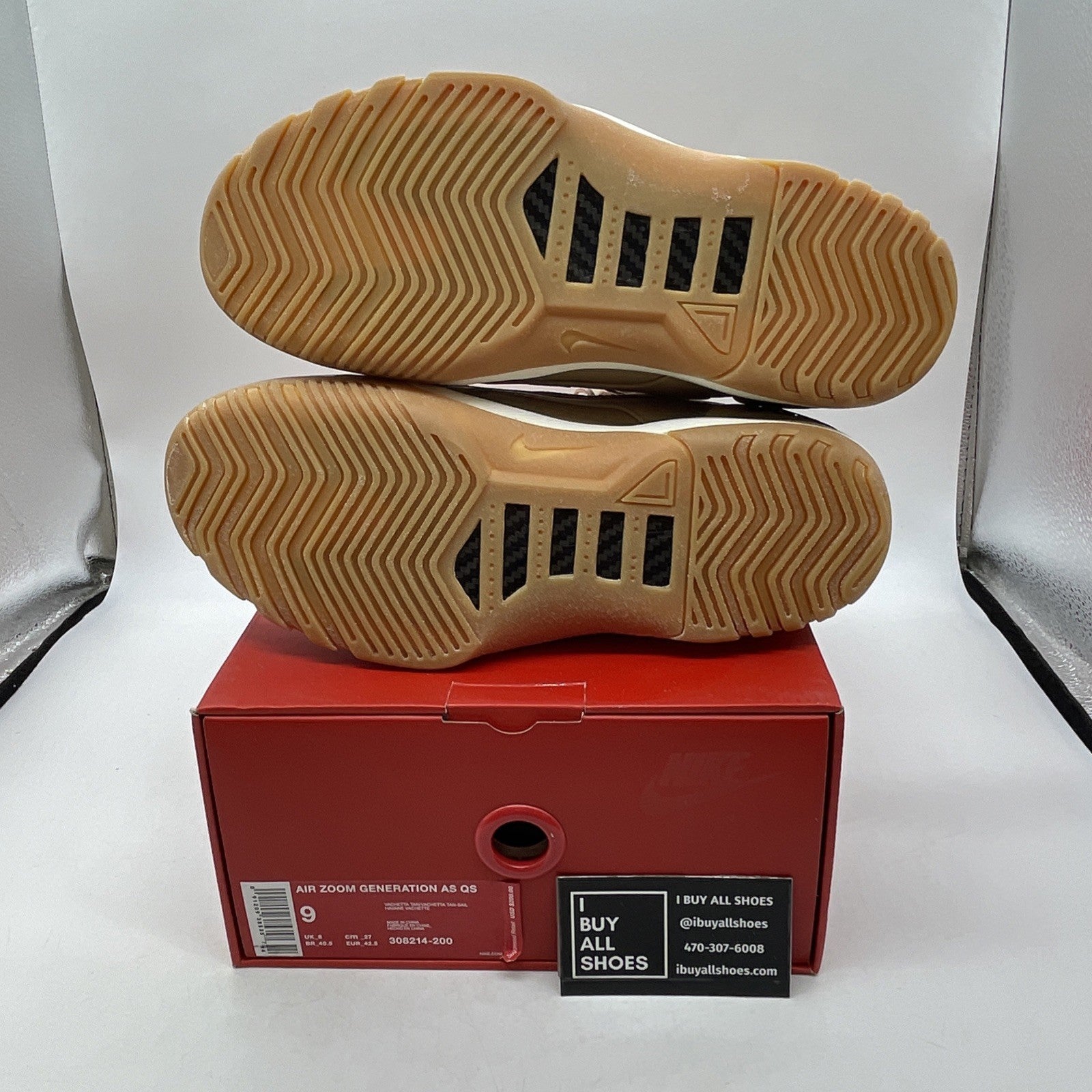 Size 9 - Nike Air Zoom Generation QS All Star Vachetta Tan (308214-200)