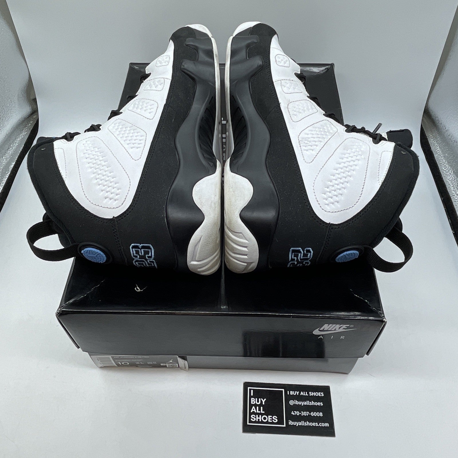 Size 10 - Jordan 9 Retro University Blue 2020 White Leather (CT8019-140)