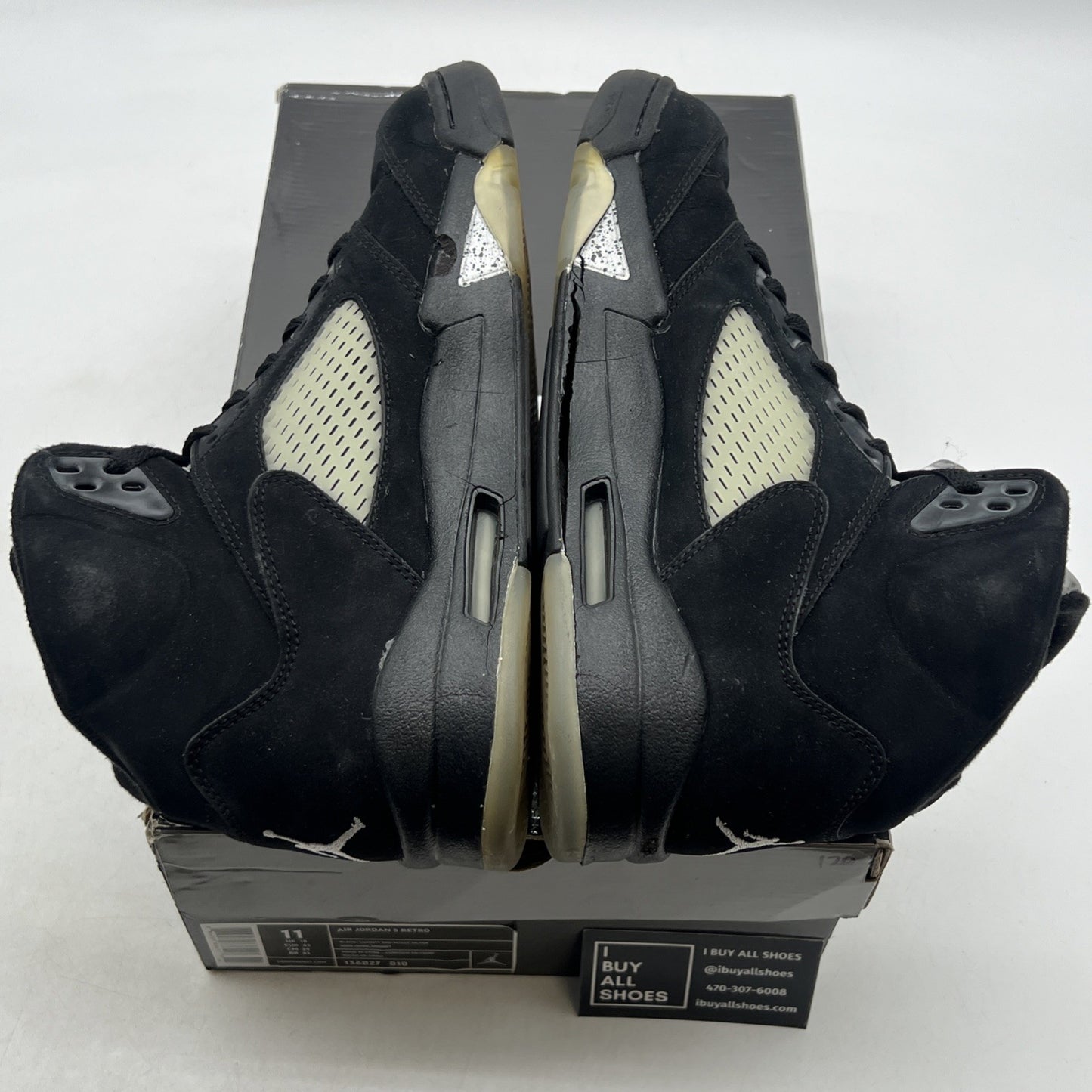 Size 11 - Air Jordan 5 Retro 2011 Black Metallic (136027-010)