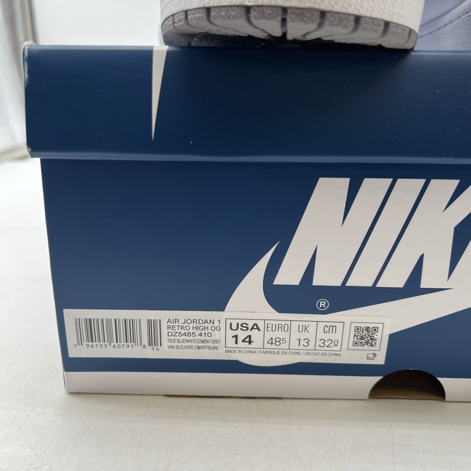 Size 14 - Air Jordan 1 Retro OG High True Blue (DZ5485-410)