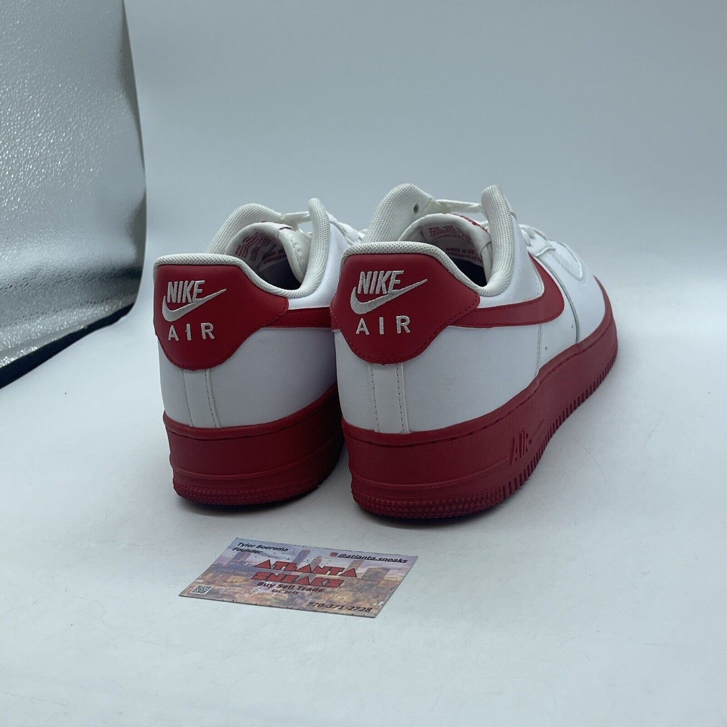 Size 12 - Nike Air Force 1 Low White Red Sole Leather (CK7663-102)