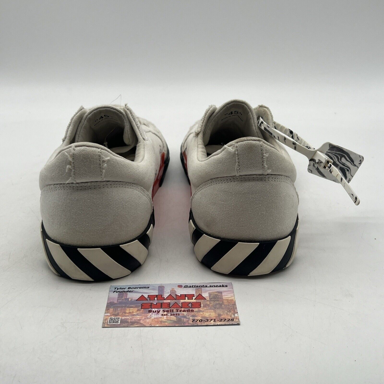 Size 11.5 - Off-White Vulc Sneaker 2020 White Black Light Blue