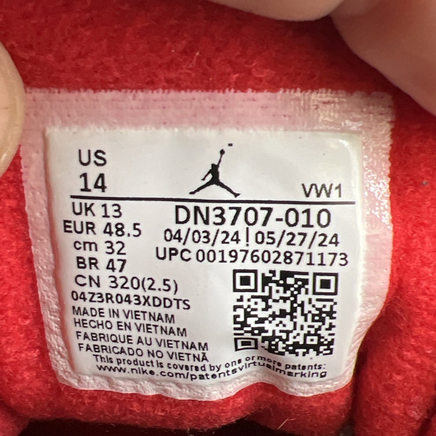 Size 14 - Air Jordan 3 Retro OG 2024 Black Cement (DN3707-010)