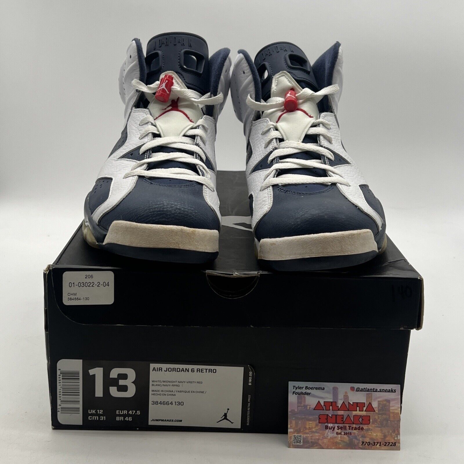 Size 13 - Air Jordan 6 Retro 2012 Olympic (384664-130)