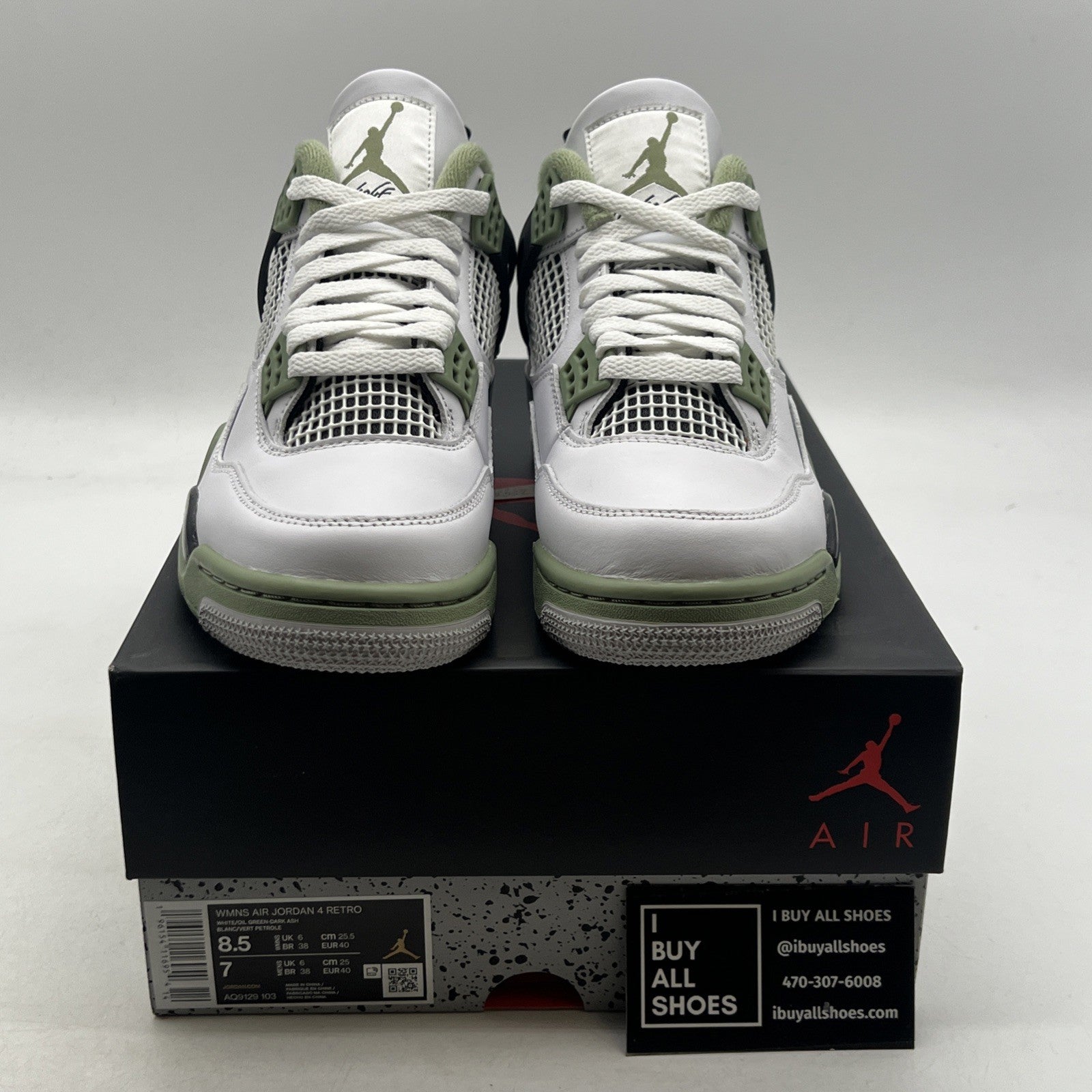 Size 8.5 - Air Jordan 4 Retro Mid Seafoam W (AQ9129-103)
