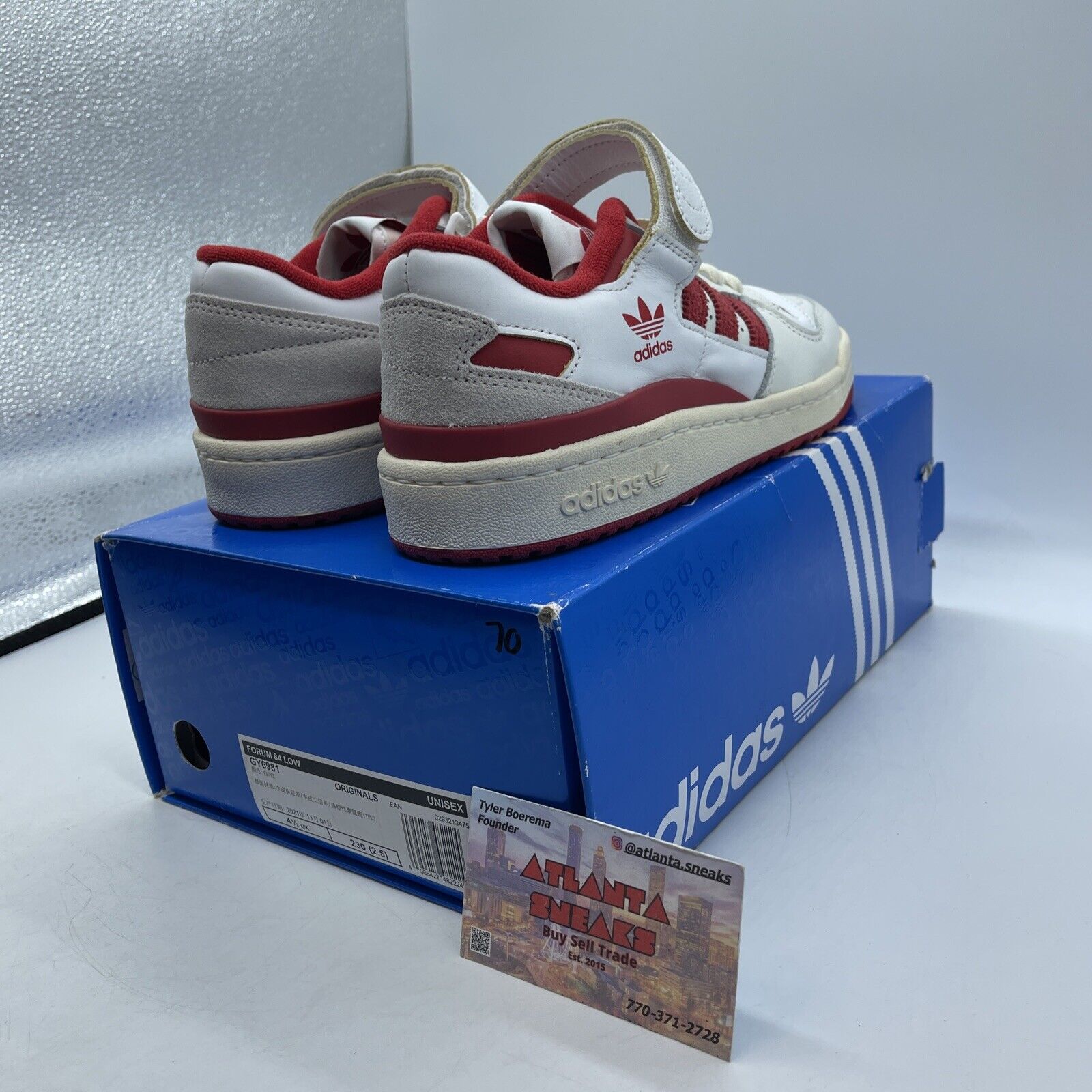 Size 5 - adidas Forum 84 Low Team Power Red White Tan (GY6981)