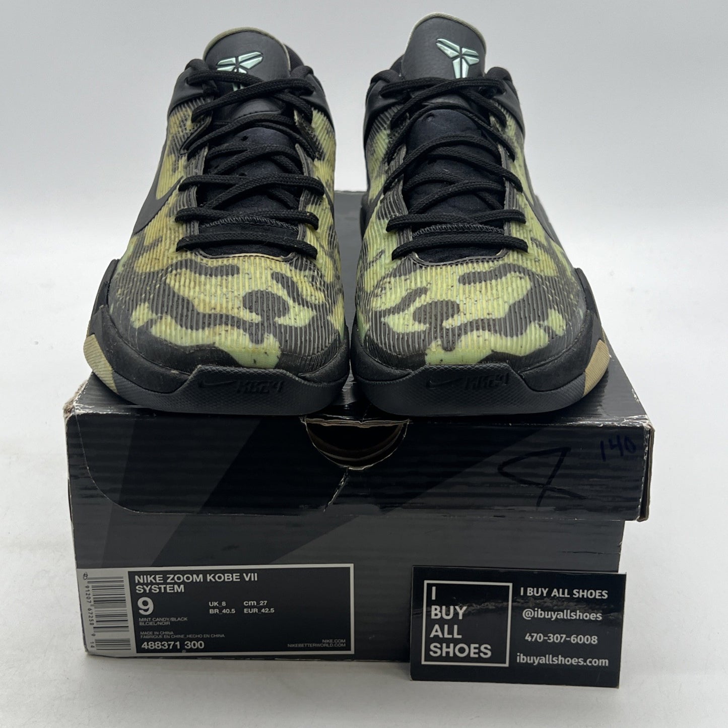 Size 9 - Nike Zoom Kobe 7 System Mint Poison Dart Frog (488371-300)