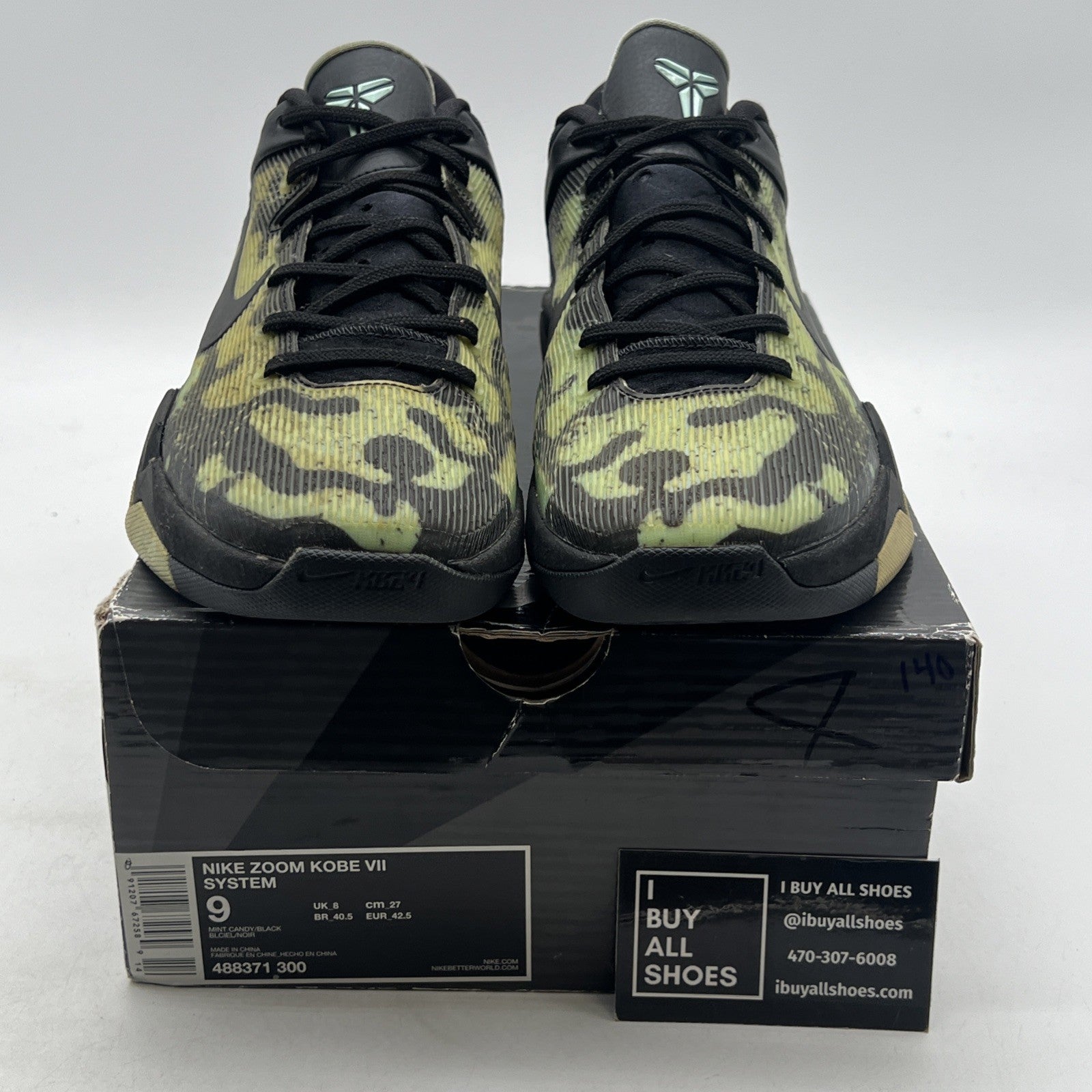 Size 9 - Nike Zoom Kobe 7 System Mint Poison Dart Frog (488371-300)