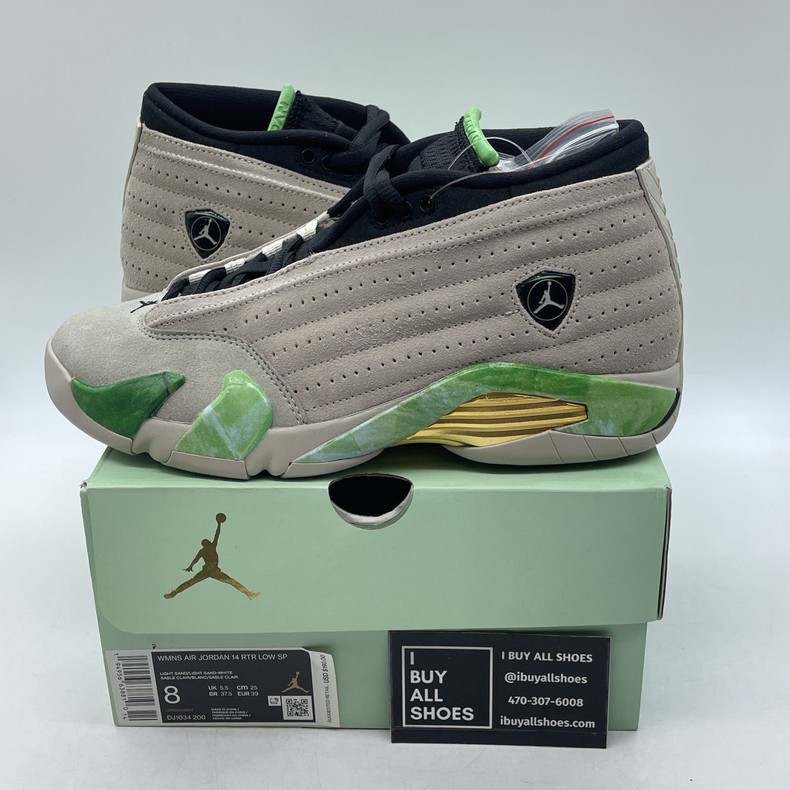 Size 8W - Aleali May x Air Jordan 14 Retro SP Low Fortune (DJ1034-200)
