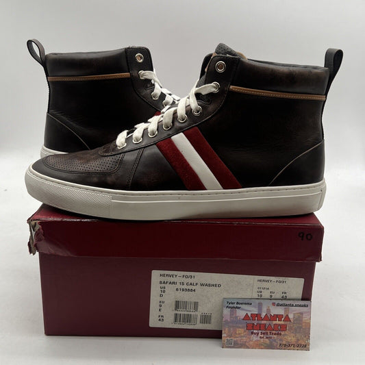 Size 10 - Bally Switzerland Atilio Leather High Top Sneaker