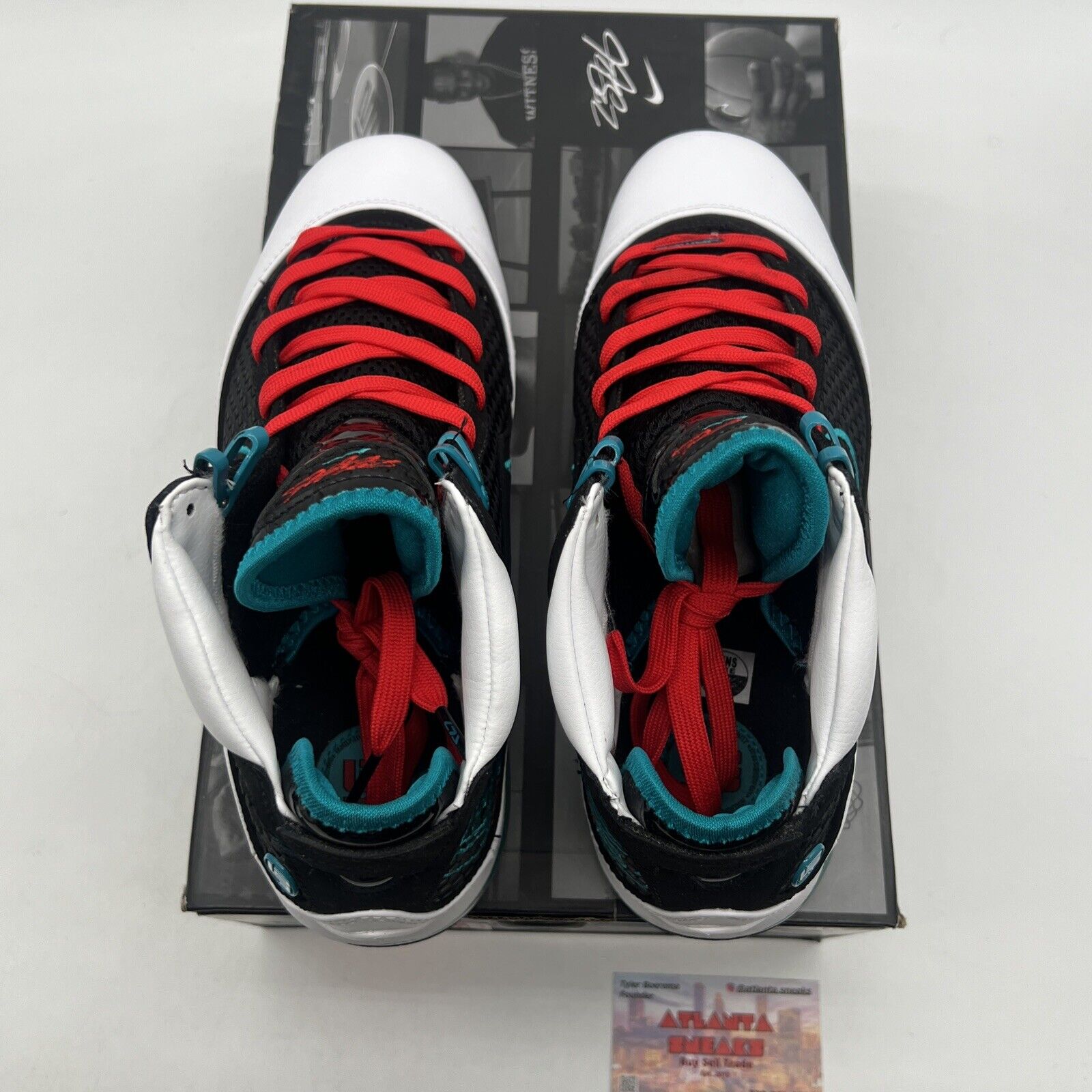 Size 9.5 - Nike Air Max LeBron 7 Retro QS 2019 Red Carpet Aqua Red (CU5133-100)