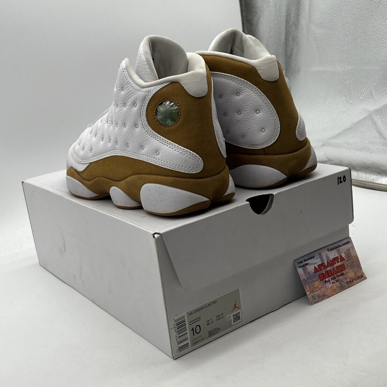 Size 10 - Air Jordan 13 Retro 2023 Wheat White Suede Leather (414571-171)