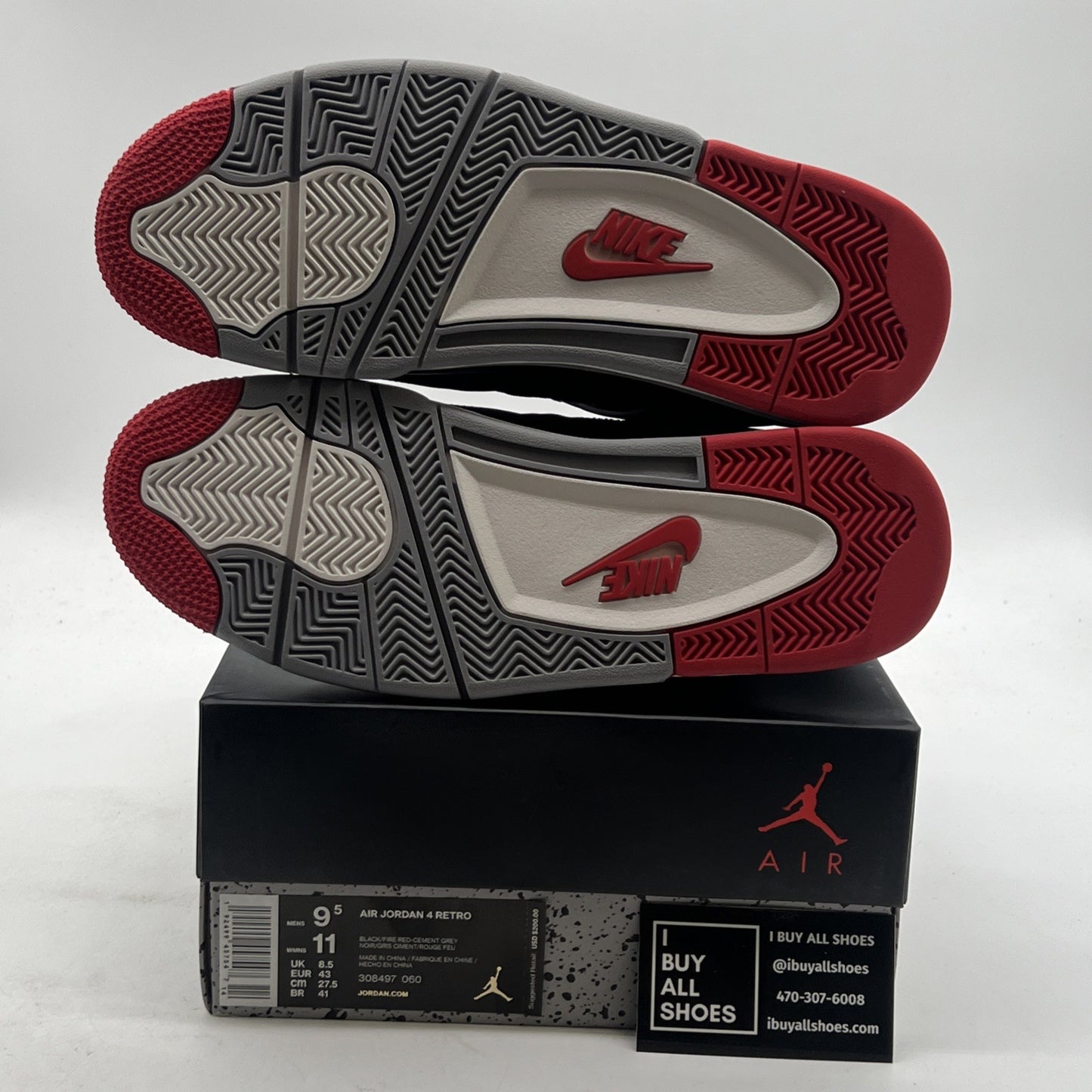 Size 9.5 - Air Jordan 4 Retro OG Mid Bred 2019 (308497-060)