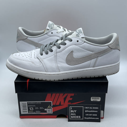 Size 13 - Jordan 1 Low OG Neutral Gray White Suede Leather (CZ0790-100)