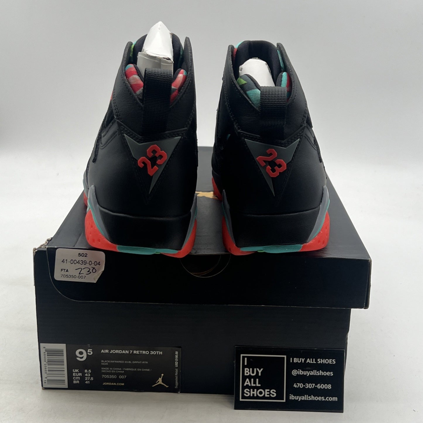 Size 9.5 - Air Jordan 7 Retro 30th Barcelona Nights (705350-007)