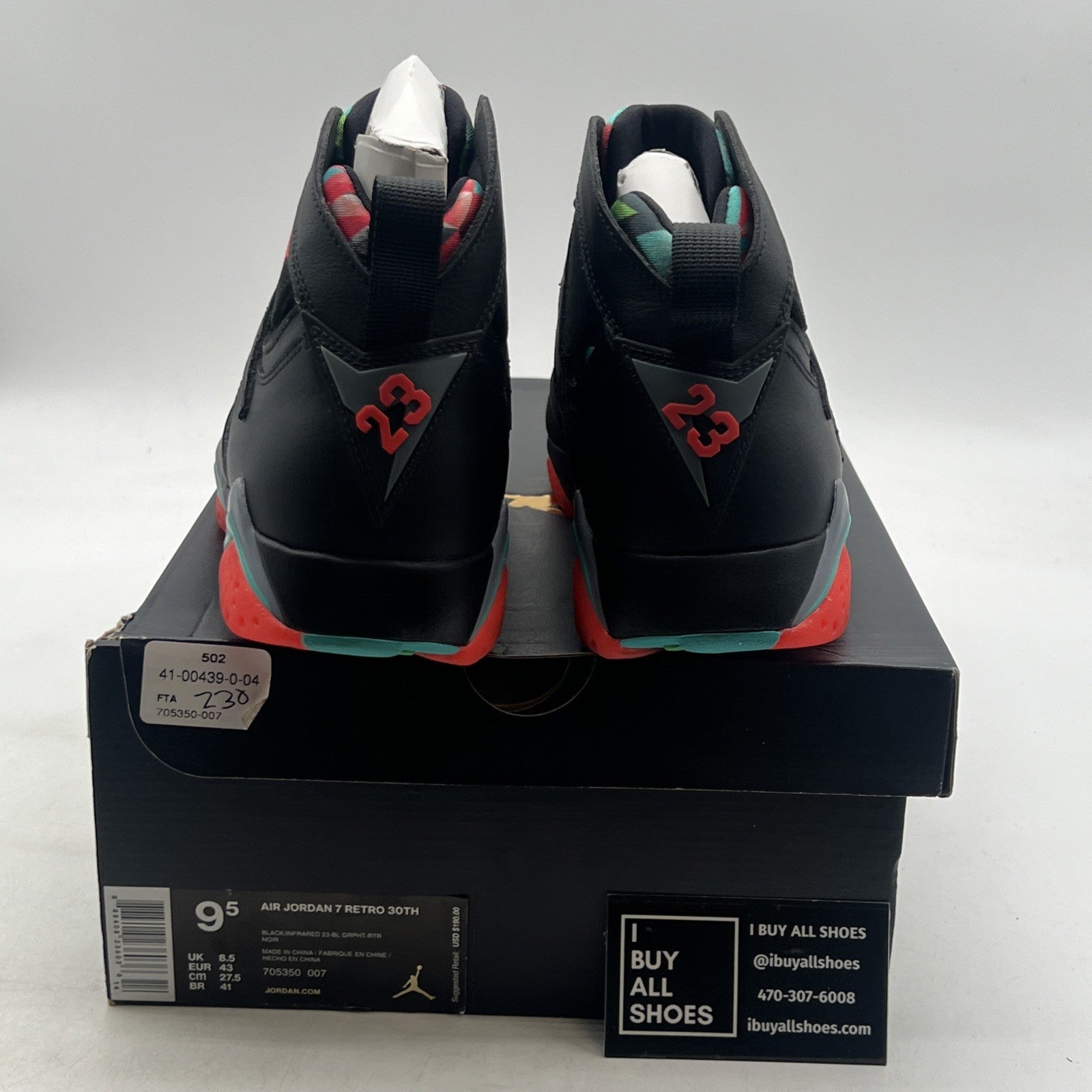 Size 9.5 - Air Jordan 7 Retro 30th Barcelona Nights (705350-007)