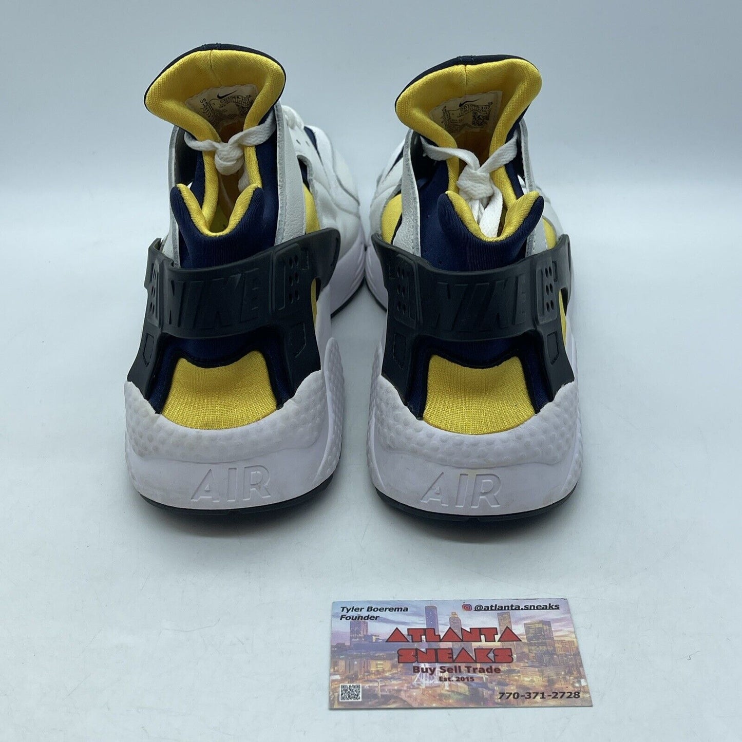 Size 13 - Nike Air Huarache Michigan Navy Yellow White (DD1068-107)