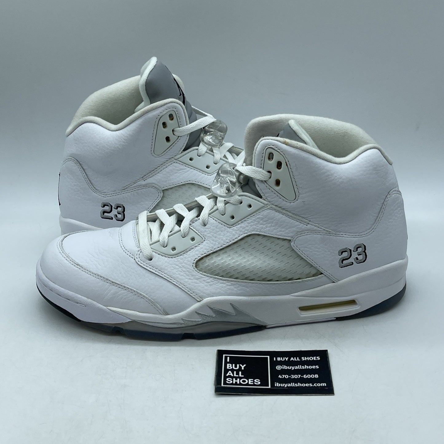 Size 14 - Air Jordan 5 Retro 2015 White Metallic (136027-130)